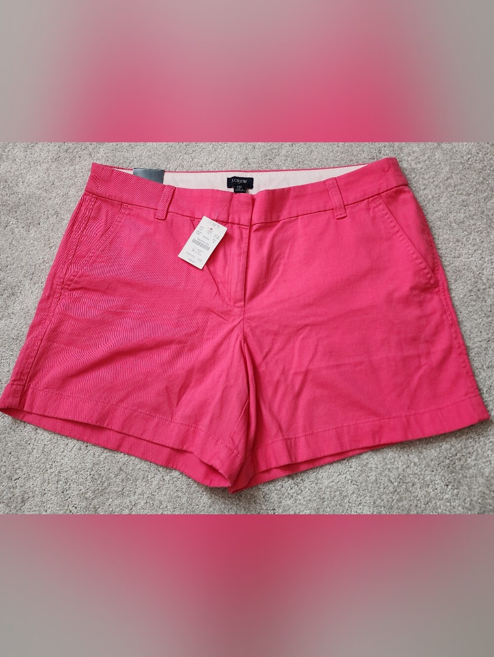 J. Crew Hot Pink Chino Bermudas